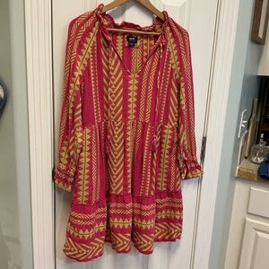 maeve by anthropologie SZ S Tunic  Mini Dress Long sleeve Boho